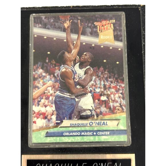 Collectible '92 Fleer Ultra RC Shaquille O'Neal Mounted Display Memorabilia - Picture 5 of 8